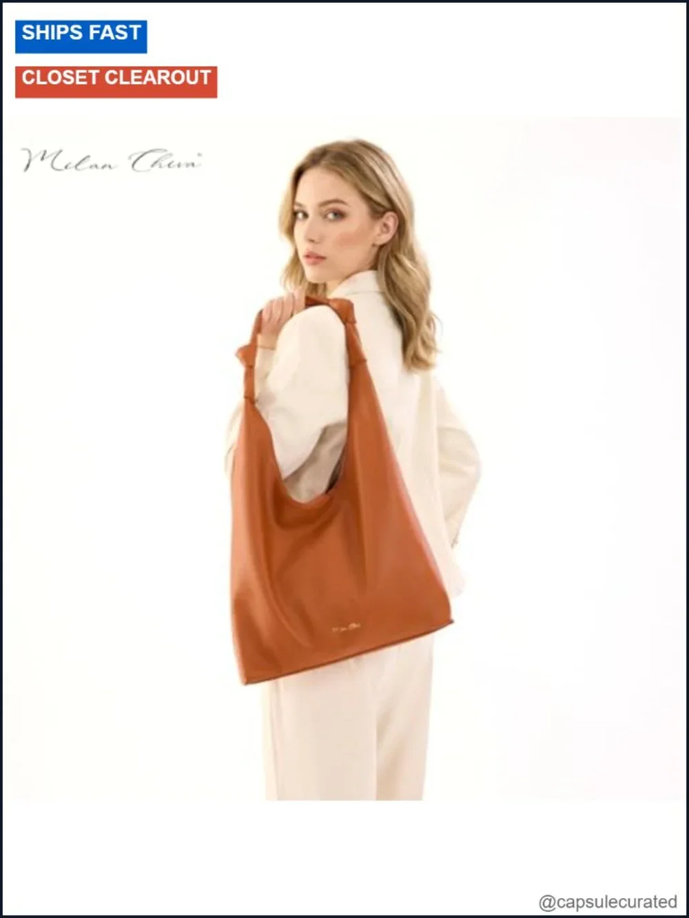 Elegant Soft Vegan Leather Hobo Bag Large Shoulder Tote Purse Lightweight
